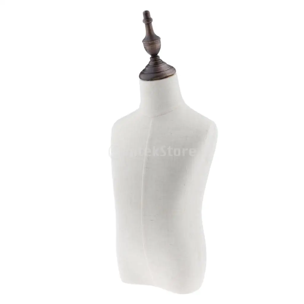 

Kids Child Mannequin Body Dress Form for Apparel Scarf Whindowshop Display 4 Years Old Linen White