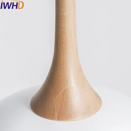 Iwhd hierro lampara madera luz pendiente moderna fixures hogar Iluminación LED lámpara colgante dormitorio cocina Sala madera iluminacion