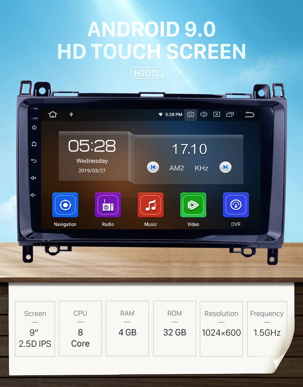 Flash Deal Seicane 1Din 9 inch  Android 9.0 Car Radio GPS Multimedia Player For VW Crafter Mercedes Benz Vito B150 B160 B170 B180 B200 0