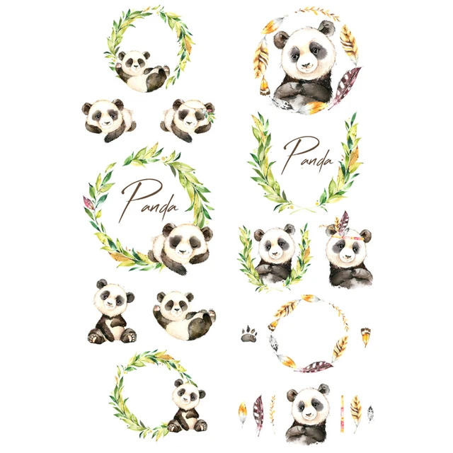 Panda Round Stickers Art Decorative Stickers