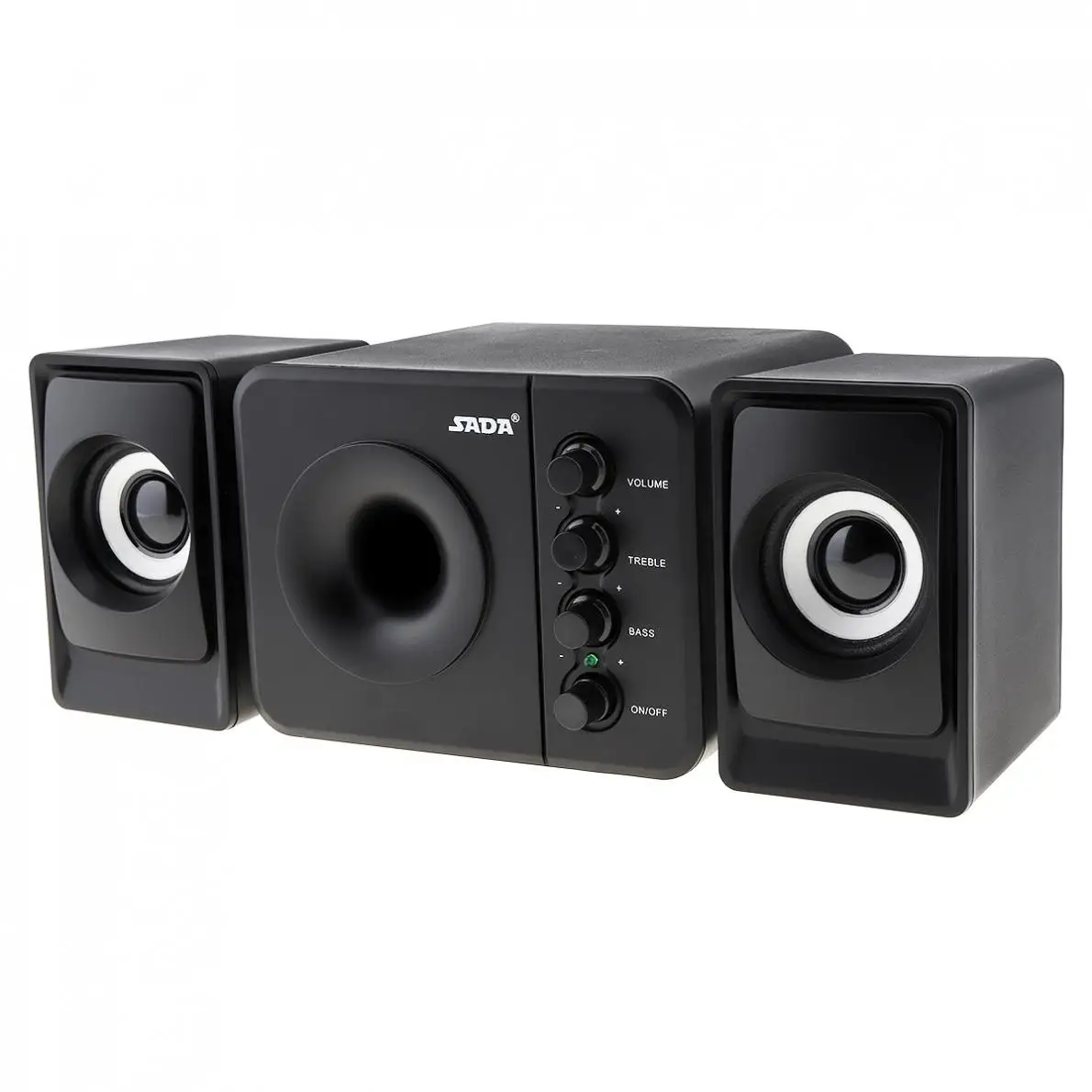 

USB2.0 Subwoofer Computer Speaker with 3.5mm Audio Plug and USB Power Plug for Desktop PC Laptop MP3 Cellphone MP4