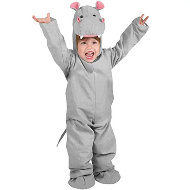 Children Baby Grey Hippo Costume With Hat Halloween Party Cosplay Kindergarten Hippo Jumpsuit Clothes Cosplay Costumes AliExpress