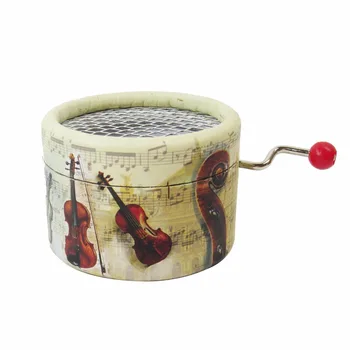 

Violin Paper hand crank music box DIY box musica gifts sweet birthday gifts, wedding souvenir