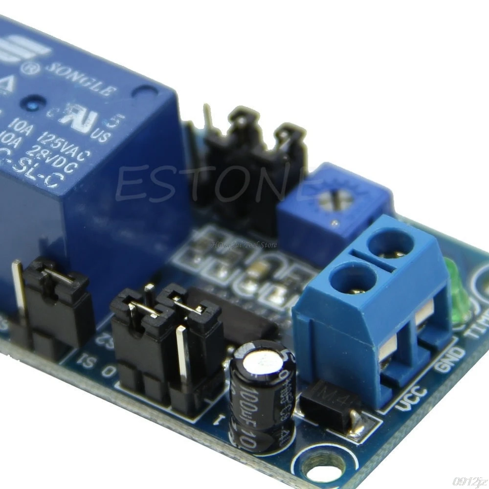 DC 12V Atraso Relé com Temporizador ligar