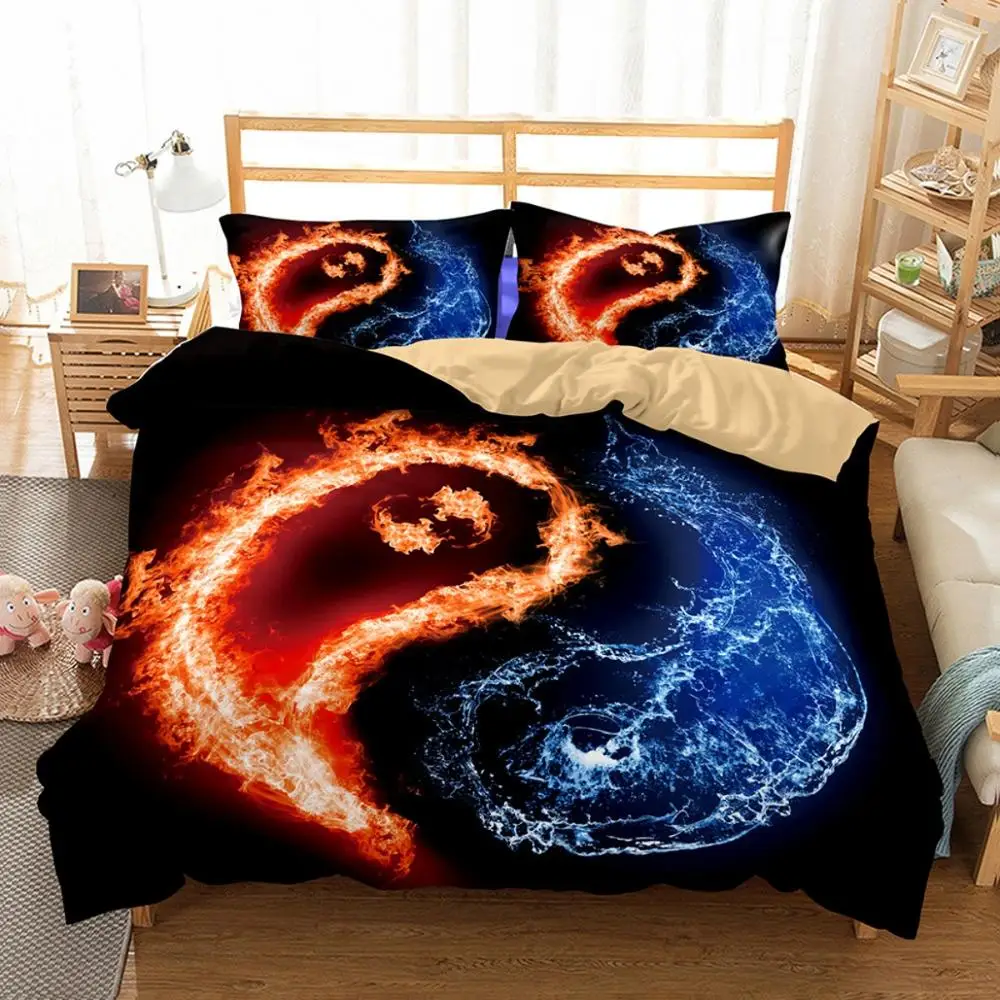 

Yin Yang Blance Bedding Set 3D Print Duvet Cover Set Boys Girls Bed Linen Set with Pillowcase Twin Full Queen King Bedclothes