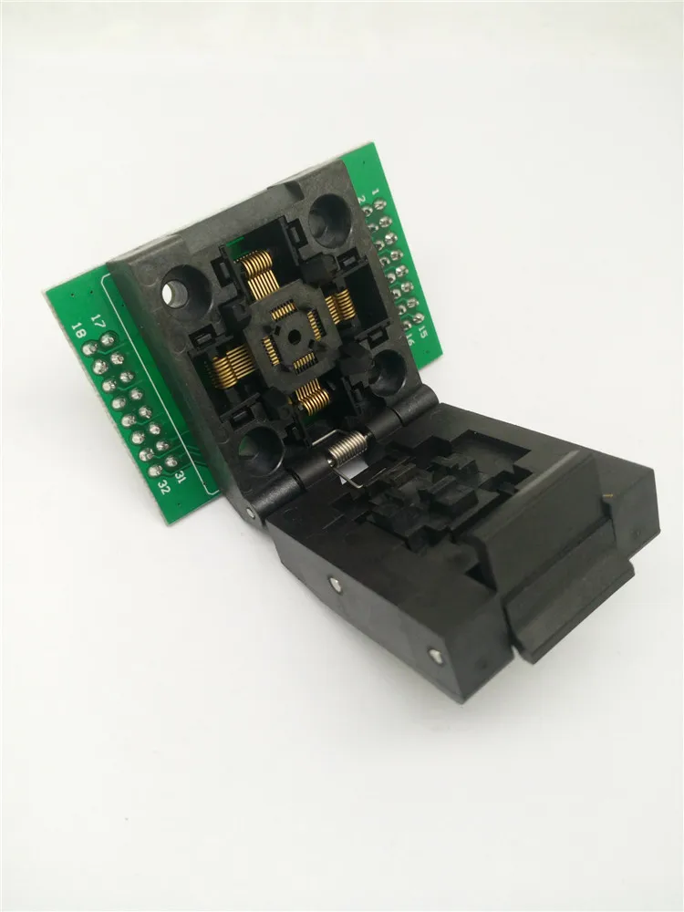 Flash Adapter Conversion Block QFP32 TQFP32 LQFP32 Clamshell Pin Pitch 0.5mm Burn in Socket IC51