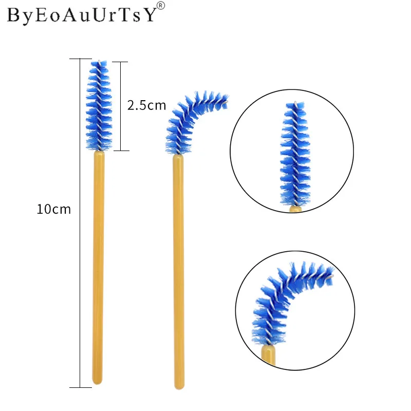 50pcs Disposable Eyelash Brush Mascara Wands Applicator Eyelash Comb Makeup Brushes Individual Lash Removing Swab Micro Brush    (4)