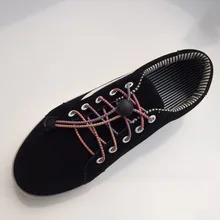 Дизайн красочные эластичные шнурки не нужен галстук беговые шнурки одна пара