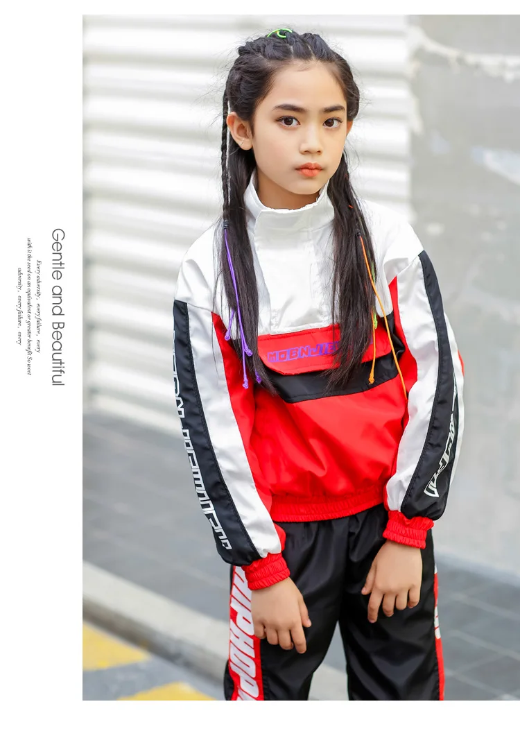 Desempenho de Dança Roupas de Primavera e Outono das Crianças Coreana do Conjunto de Meninos do Hip Roupas Maré Versão Traje Rua Hop 12 Cheap Conjuntos de roupas