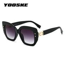 YOOSKE Квадратные Солнцезащитные очки для женщин и мужчин модные негабаритные солнцезащитные очки для женщин Роскошные брендовые дизайнерские винтажные очки UV400