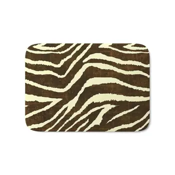 

Animal Print Zebra In Winter Brown And Beige Bath Mat