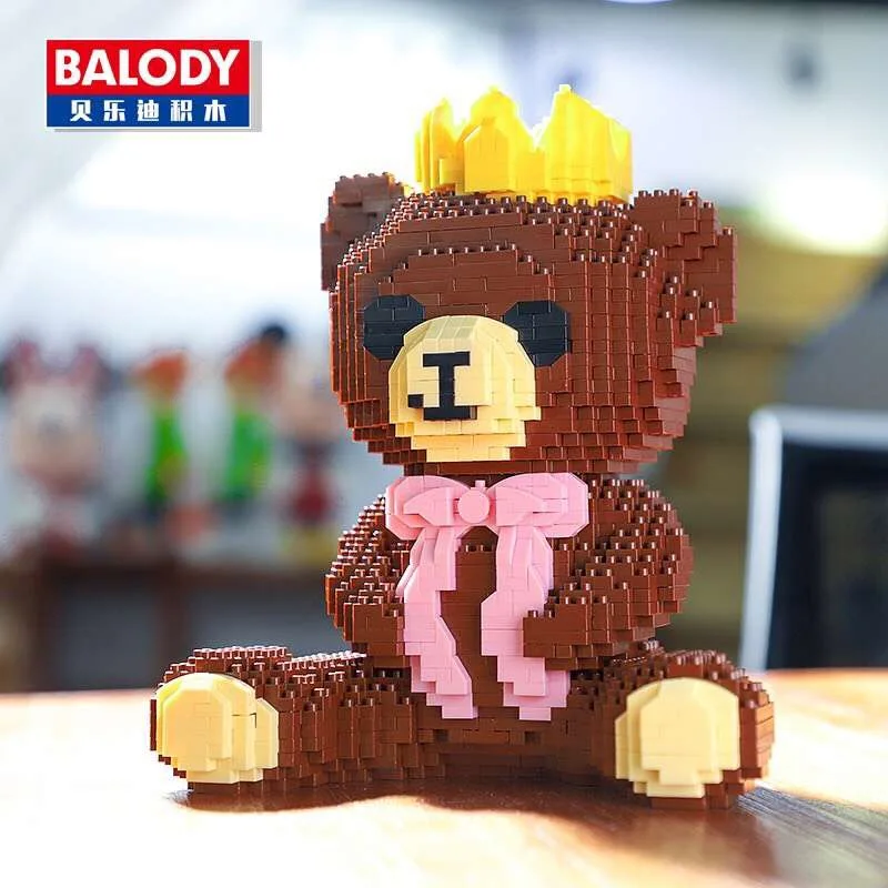 

Balody Mini Blocks Assembly Cartoon Building toys Anime Figure Bear Model Brinquedos Kids LOVELY Toy Adults Gifts for Girl 16101