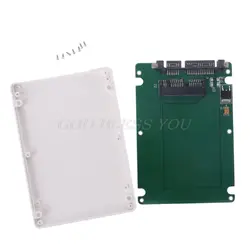 1,8 "Micro SATA 16 Pin SSD до 2,5" SATA 22Pin адаптер для жесткого диска конвертер с чехлом