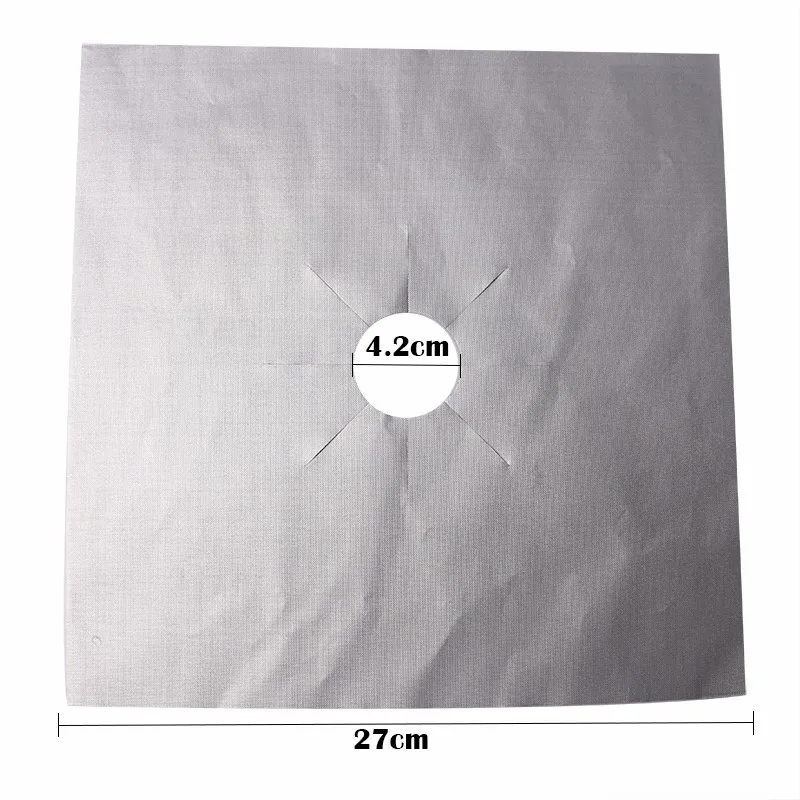 4 шт. многоразовая алюминиевая фольга защитное покрытие для газовой плиты крышка горелки лайнер защитный коврик файл защита травм кухонный инструмент