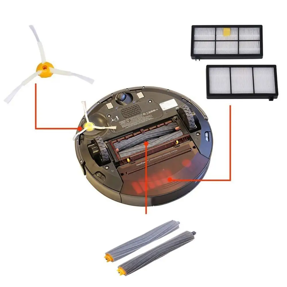 HEPA фильтры заменить набор кистей Запчасти аксессуары для IRobot Roomba 805 860 861 865 866 870 871 880 885 960 966 980 серии