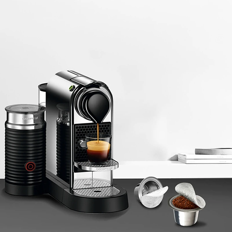 Темпер из нержавеющей стали многоразовая кофейная капсула Nespresso многоразовая Nespresso Машина Эспрессо Кофеварка фильтр кофейный - Цвет: Silver