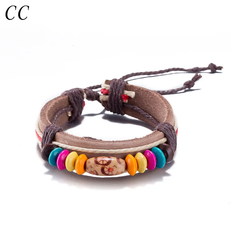Fashion jewelry hand accessories leather bracelet for women men