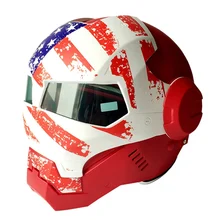 (1 шт.) Новые 100% Первоначально США Флаг Masei 610 Ironman Шлемы Мотоцикл Череп Открытым Лицом Шлем Casco Capacete