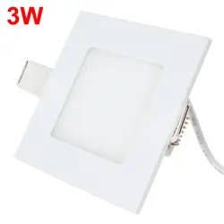 3 W Ультра тонкий квадратный светодиодный Панель свет теплый белый/белый свет энергосберегающий потолок лампа