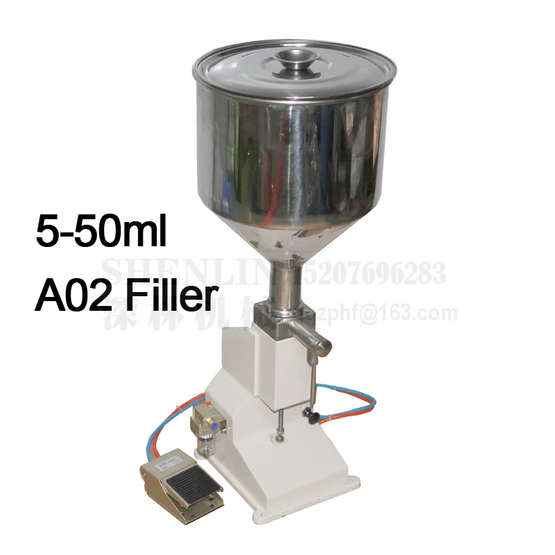 

SHENLIN 5-50ML Manual filling machine A02 A03 filler pneumatic sauce filling machine essential oil bottling machine