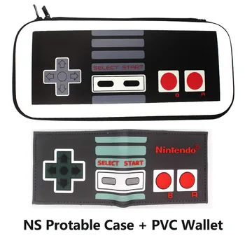 

2 in 1 Nintend Switch Accessories Travel Carrying Bags Case NS Game Card Storage Cases & Thame Game Cartoon Short PVC Wallet