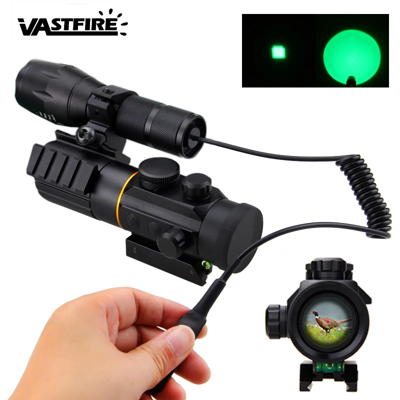 

5MOA 3X42 Optics Picatinny Rifle Scope Sight Barrel Switch Magnification 11/20mm Red Dot Wepon Light Tactical Hunting Riflescope