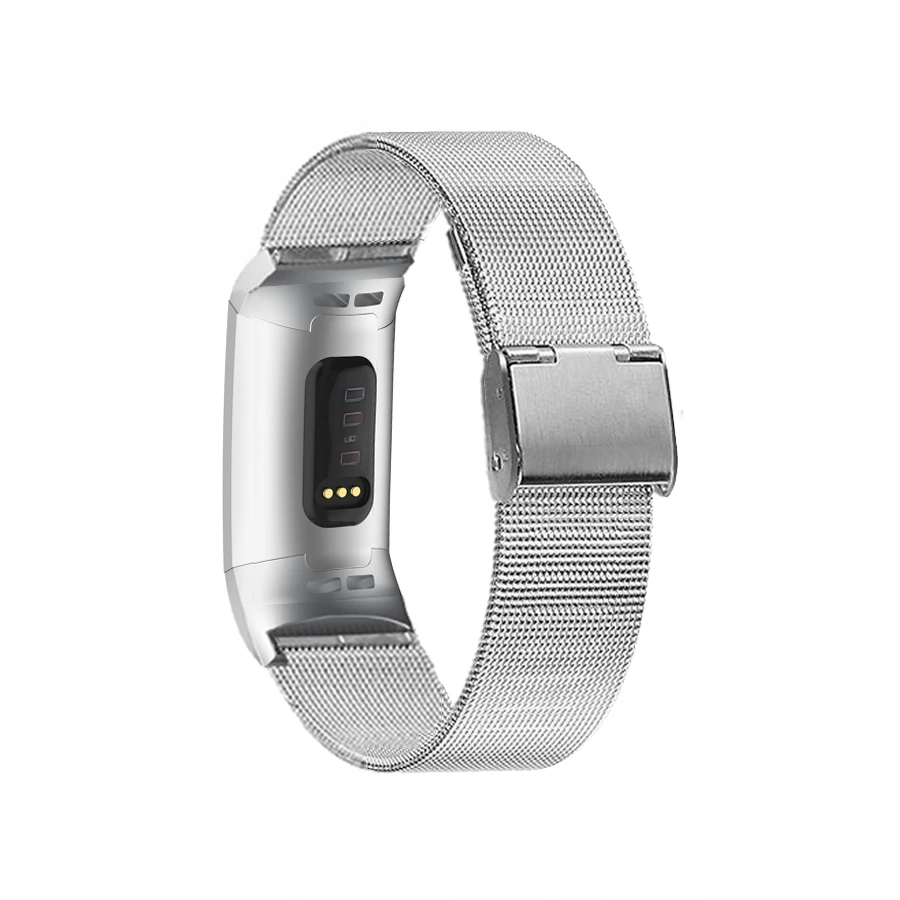 Metal Wrist Strap Band for Fitbit Charge 3 4 Wristband Milanese Stainless Steel Replace Bracelet | Электроника