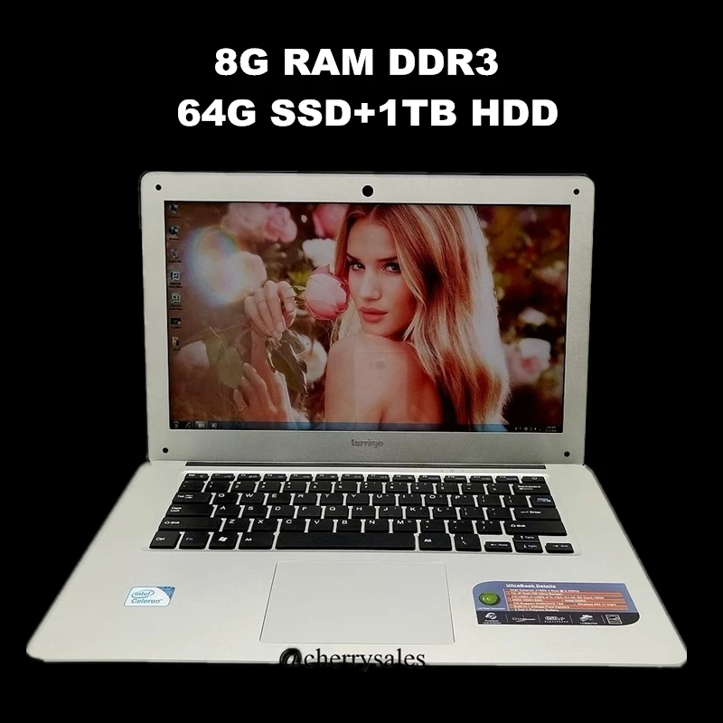 14inch 1920x1080P FHD Screen 8G RAM 64G SSD+1TB HDD Wifi Quad core Windows7 Ultrathin Laptop Notebook Computer Ultrabook