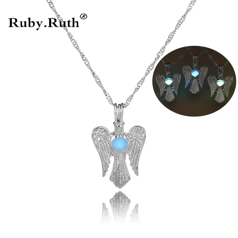 

Angel Wings Pendant Supernatural Necklace Women Jewelry Luminous Necklace GLOW in the DARK gift