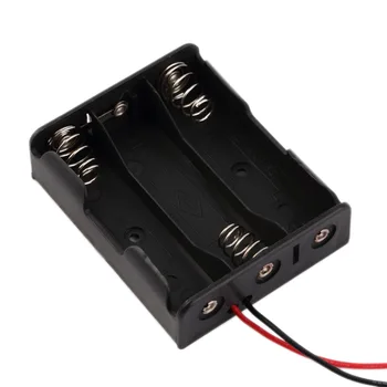 

600pcs/lot MasterFire 3 x AA Battery Storage Case Cover Plastic Box Holder with Cable Lead for 3 Packs Standard AA 1.5V Battery
