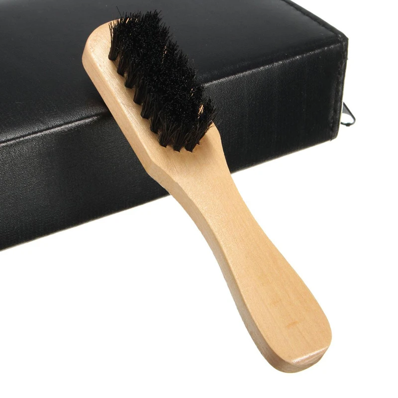 JX-LCLYL 7 in 1 Travel Case Black & Neutral Shoe Shine Polish Brushes Cleaning Set Kit 