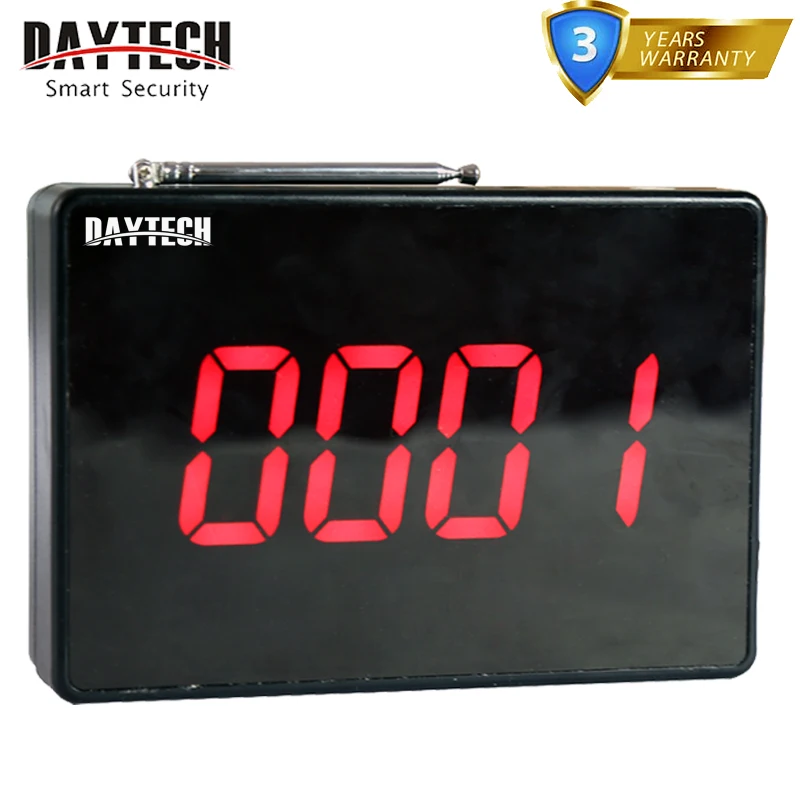 433MHz Wireless Waiter Call Paging System Receiver Host w// Voice Broadcast+Track