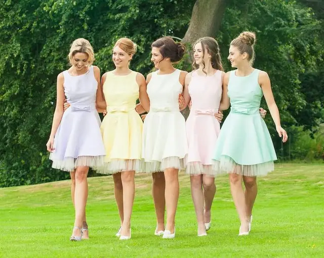 25 Short Junior Bridesmaid Dresses in Coral Summer Style Simple ...