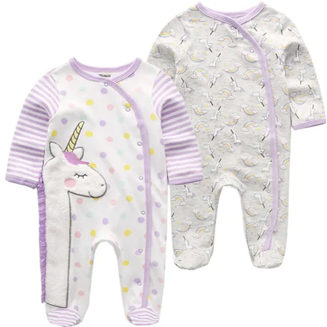 baby girls rompers Тонкий хлопковый 2 шт./компл. детские комбинезоны для новорожденных с длинным рукавом, комбинезоны для малышей, зимняя одежда, roupas infantis menino, детский комбинезон - Цвет: baby girls rompers