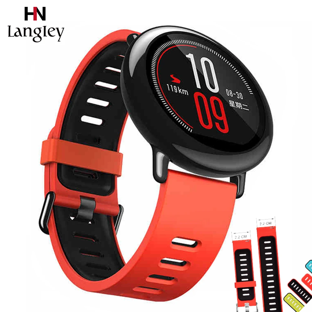 Ремешок силиконовый для смарт часов Amazfit pace универсальный браслет Samsung Gear S3 EX18 G01
