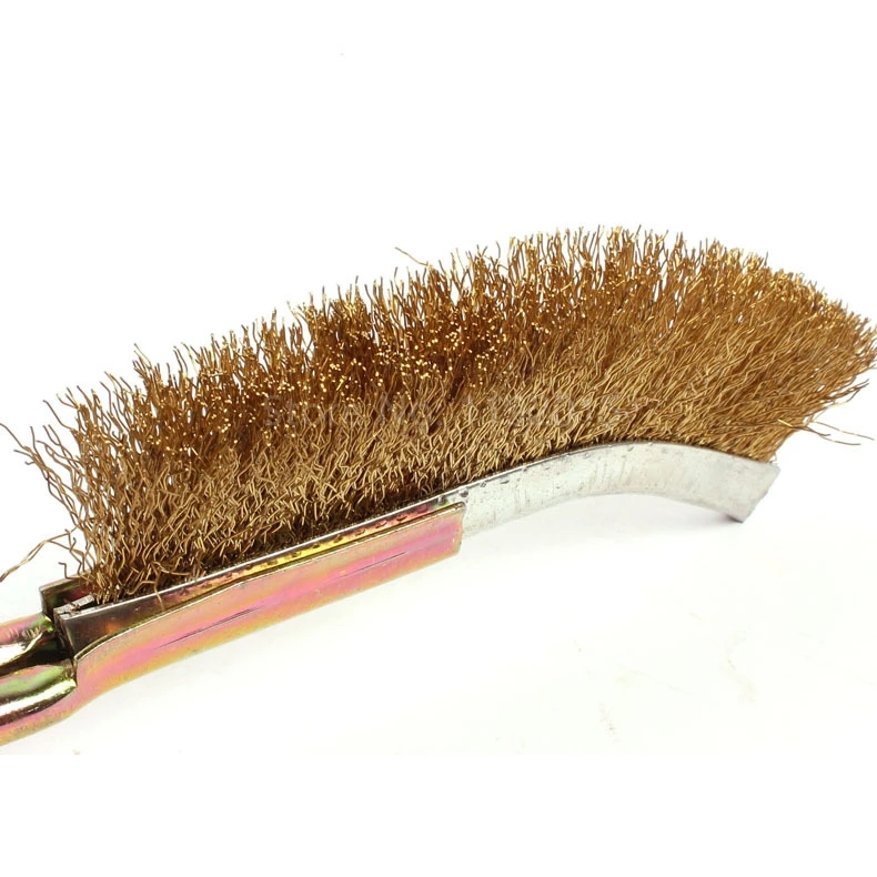 ZtDpLsd Mini Straight Head Wire Brass Stainless Steel Nylon Copper Brush Cup Wheel Dremel Accessories Rotary Cleaning Brush