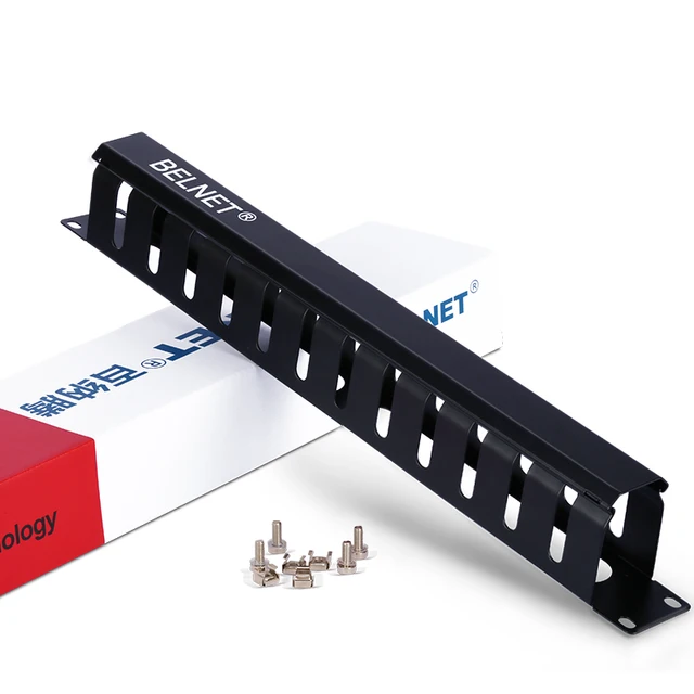 RJ45 Cable Supervisor organizer 1U 19'' Inch metallic with 12