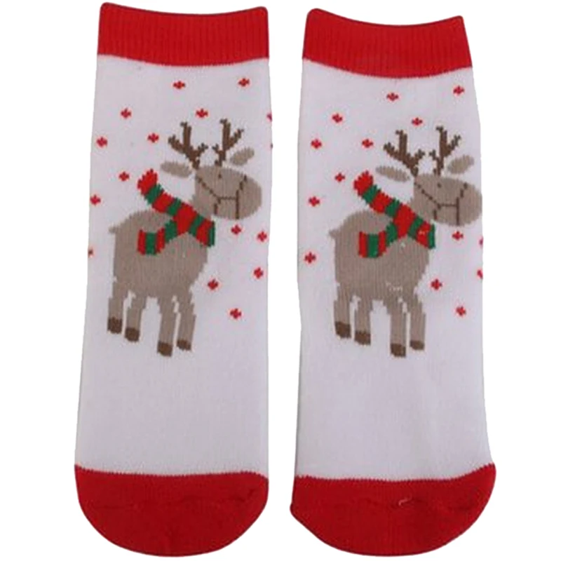 MACH 1 Pair Reindeer Pattern Child Christmas Socks (1 3 Years old)in