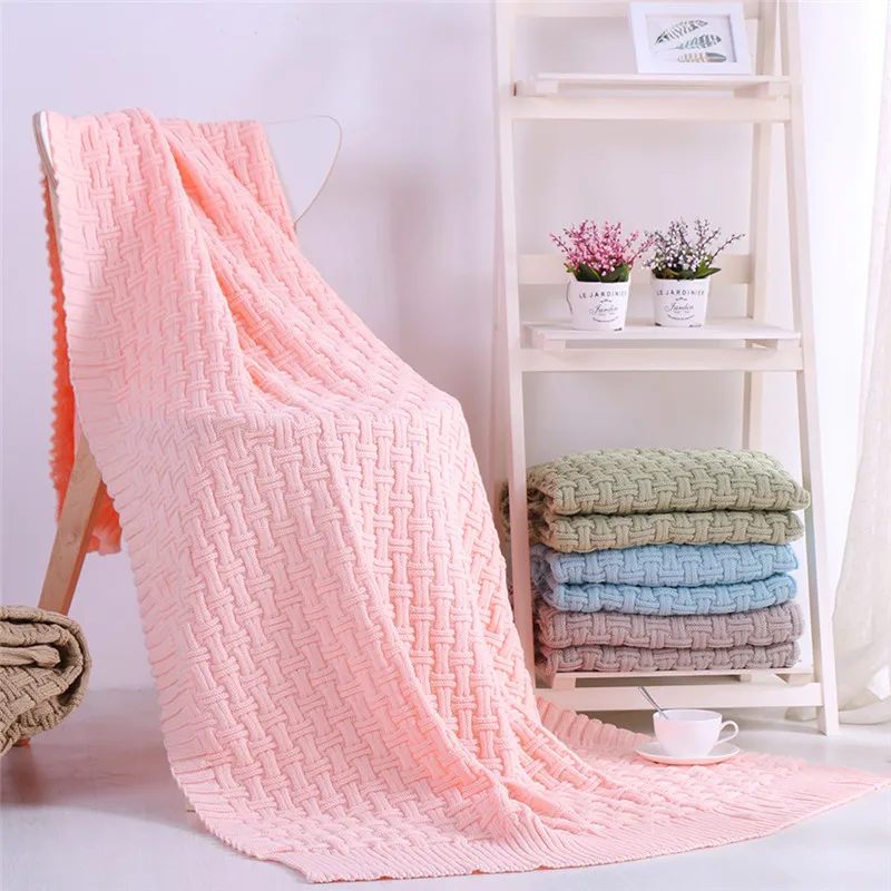 

5 Colors Optional Pink Red Cashmere Cotton Warm Blankets Travel Flannel Sofa Fleece Weaving Blankets For Bed Warm 120x180cm Size