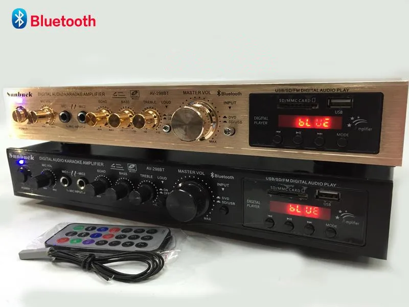 

5.0 channel 300W + 300W high-power karaoke with FM radio SD USB jack remote control Built-in Bluetooth digital AV amplifier