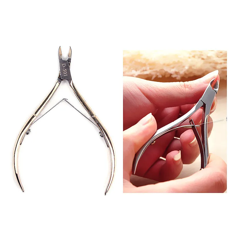 

Feet care Toe Nail Clippers Trimmer Cutters Professional Paronychia Nippers Gold color