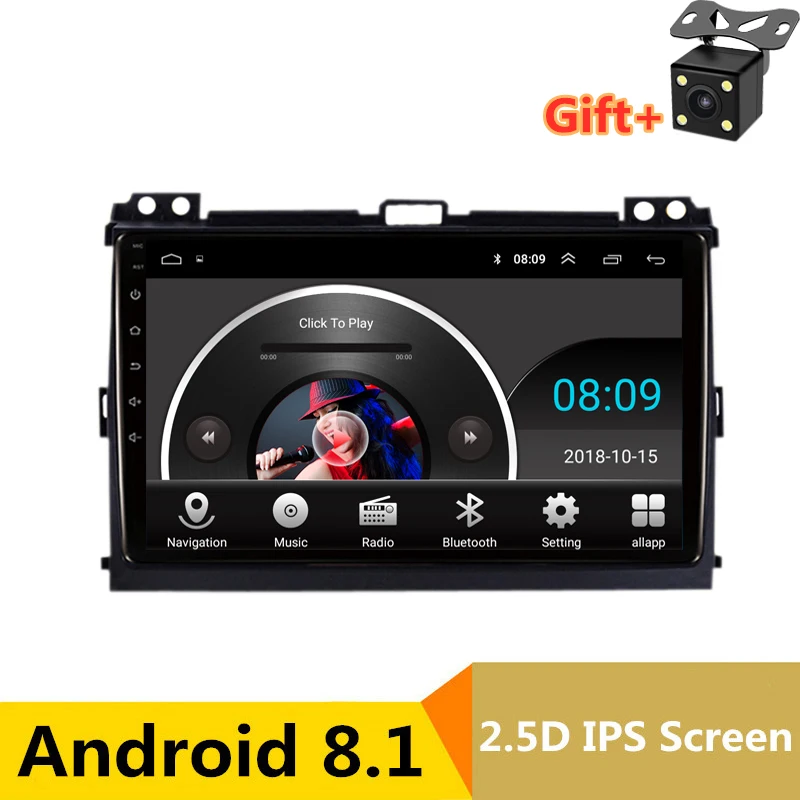 9 inch car radio for Toyota Prado 120 2004- 2007 2008 2009 Android 8.1 car dvd player gps navigation with bluetooth wifi SWC 9 inch car radio for Toyota Prado 120 2004- 2007 2008 2009 Android 8.1 car dvd player gps navigation with bluetooth wifi SWC