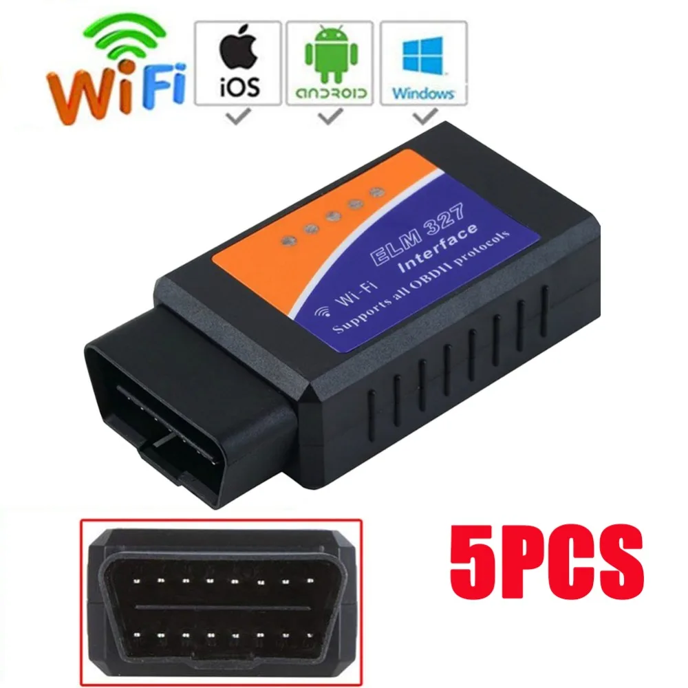 5 шт. ELM327 V1.5 Bluetooth/Wi-Fi с PIC18F25K80 чип для Android IOS инструмент диагностики ELM327 Bluetooth v1.5 OBD2 сканер