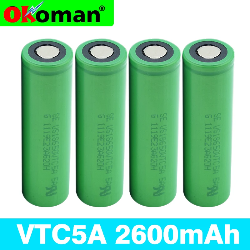Оригинальный с высоким потоком энергии VTC5A 18650 батарея литий ионная литиевая