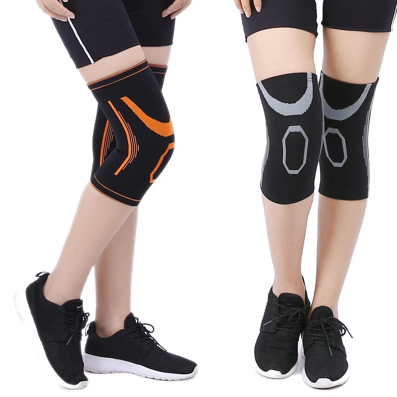 

2Pcs Jacquard Knitted Nylon Knee Protector Sports Health Care Warm Knee Protector Pad BB55