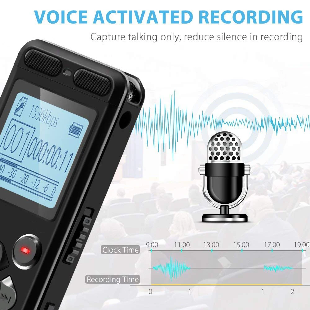 Vandlion Portable 32GB Original Voice Recorder USB
