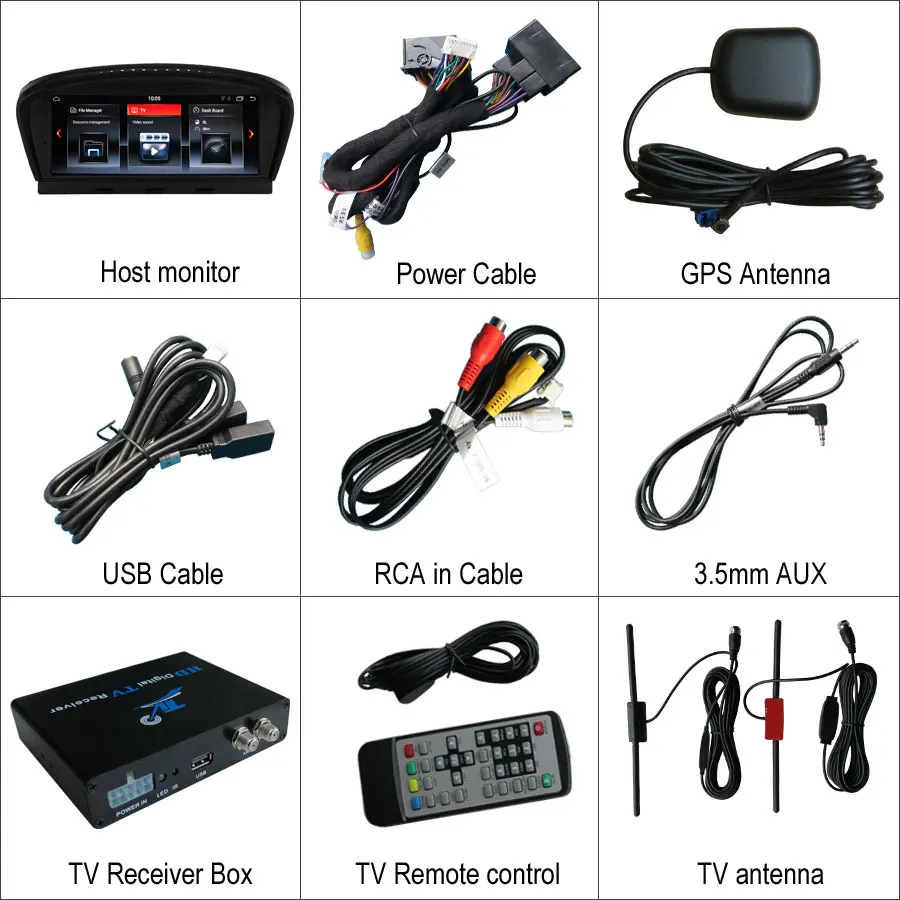 Top 8.8"Android 8.1 Car multimedia Player for BMW 5 series E60 E61 E63 E64 M5 with GPS Digital TV function 10