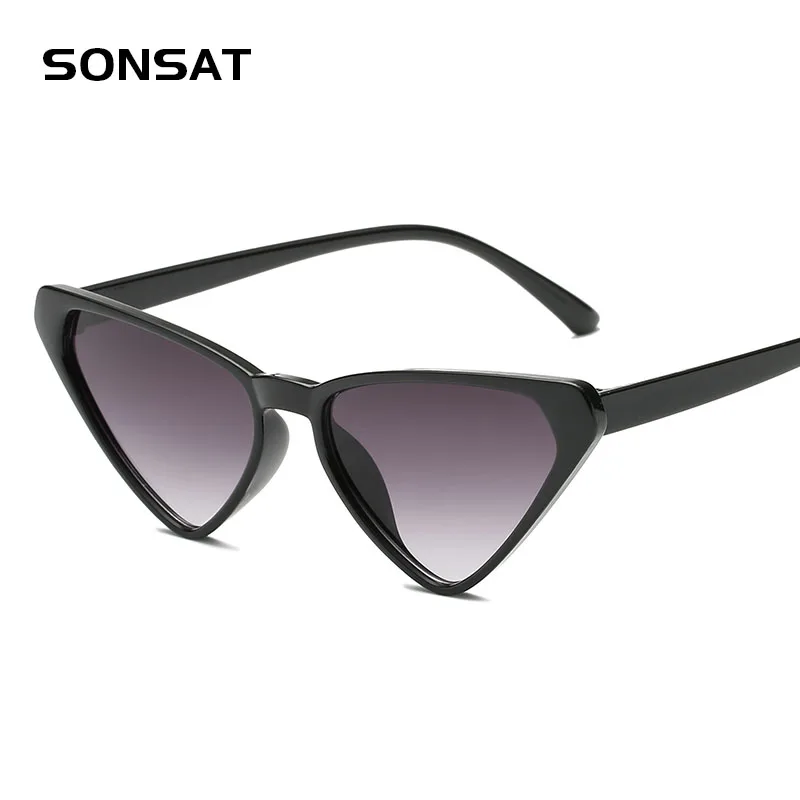 

SONSAT 2018 Triangle Designer Sunglasses Fashion Personality Glasses Tide Models Ladies Sunglasses Cat Eyes Wild Sunglasses