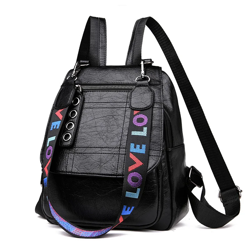

Fashion PU Leather Women Backpack Female High Quality Shoulder Bags Rucksacks Casual Travel Pack Bag For Women Mochila Feminina