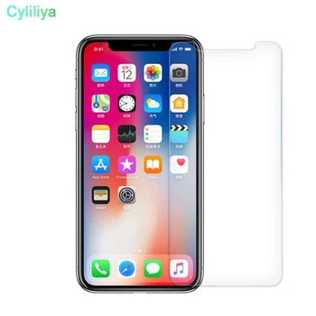 

100pcs/lot HD 9H Tempered Glass Film Nano-Coated Cellphone Screen Protector For iPhone XS Max XR X 8Plus 7 6S 6 5 SE 4